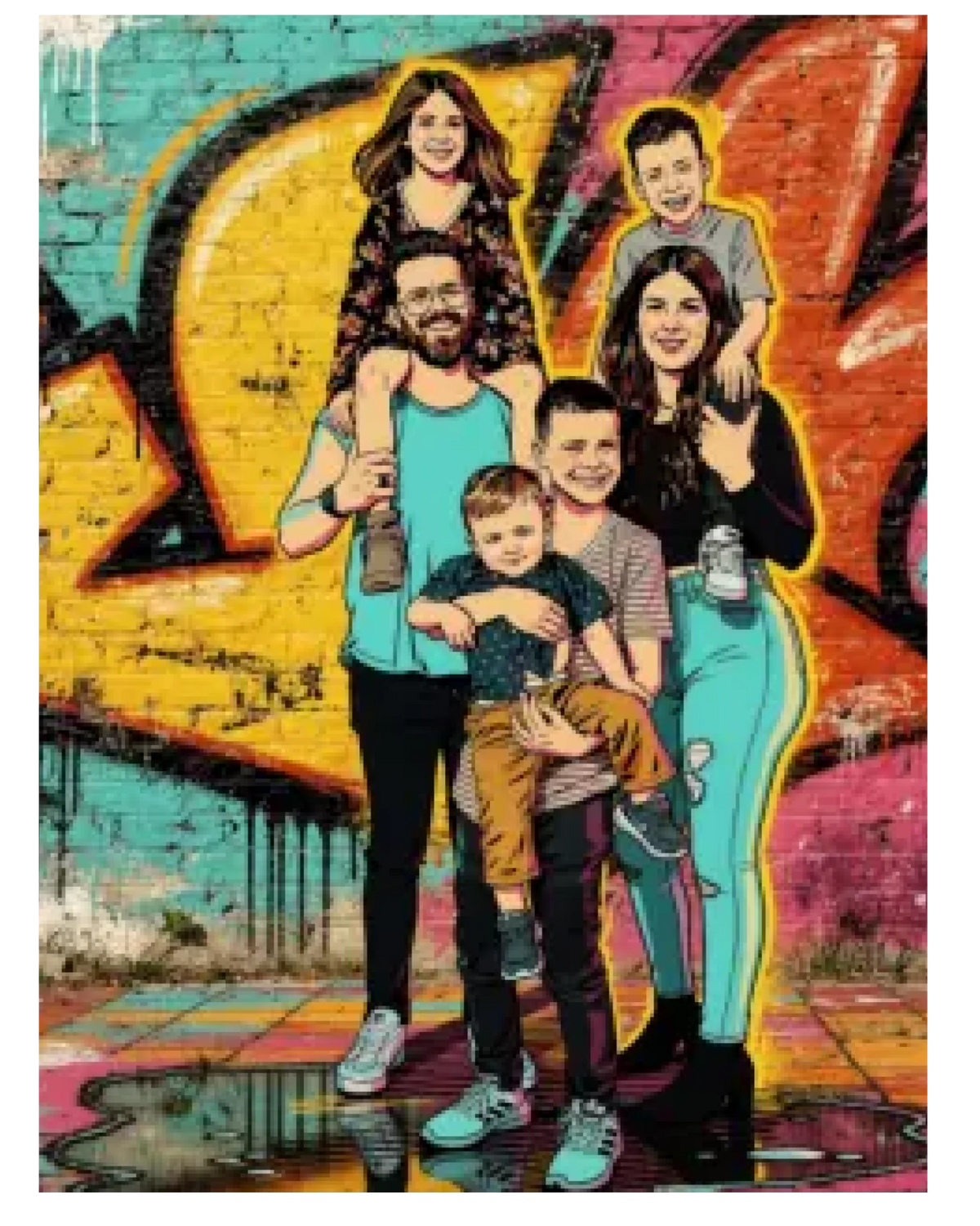 Affiche personnalisée - Votre photo en illustration urbaine style street art