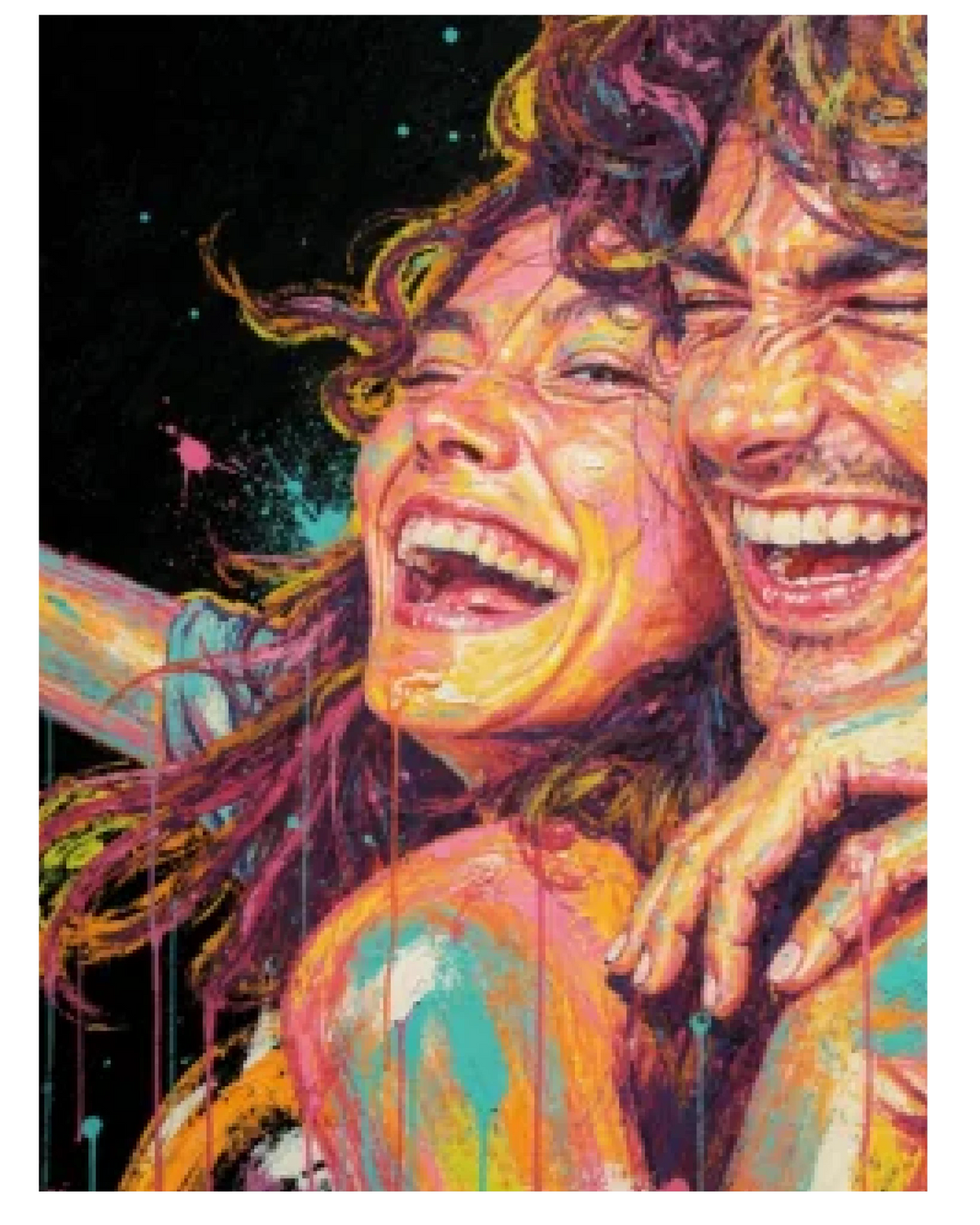 Affiche personnalisée - Votre photo en illustration style néon pop art