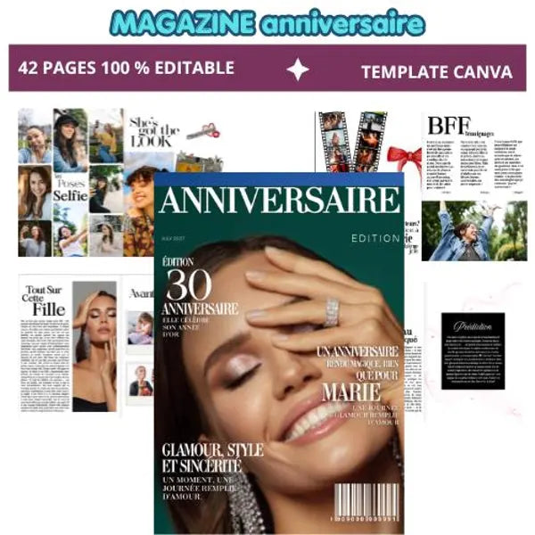Magazines Anniversaire personnalisée 42 pages
