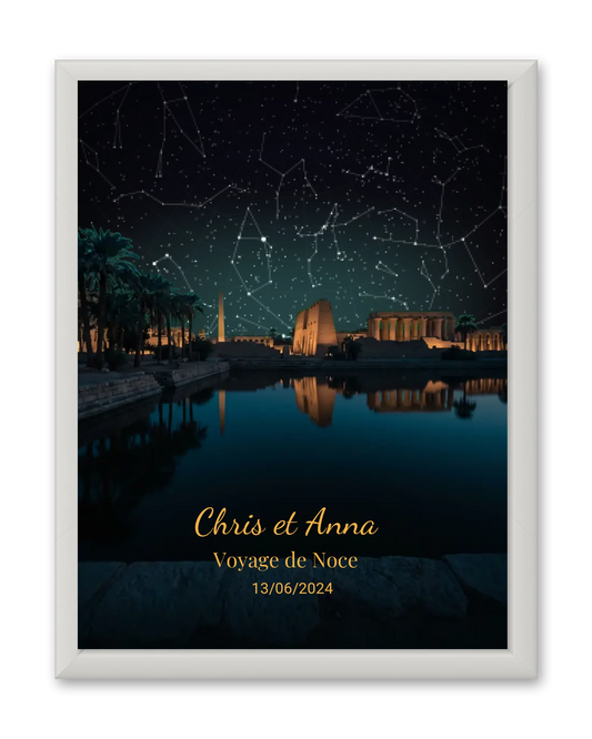 Carte du ciel  étoilé Karnac personnalisée à votre date