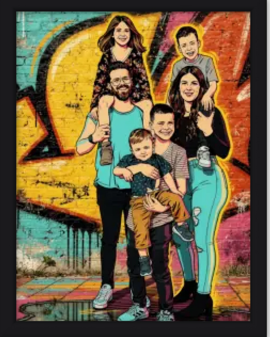 Affiche personnalisée - Votre photo en illustration urbaine style street art