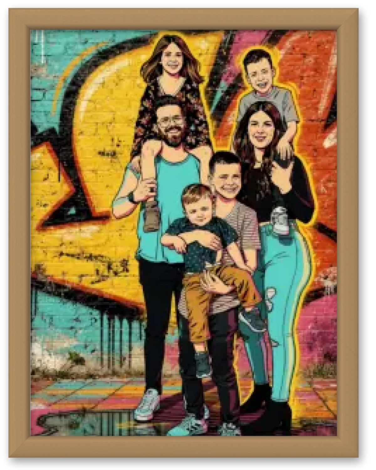Affiche personnalisée - Votre photo en illustration urbaine style street art