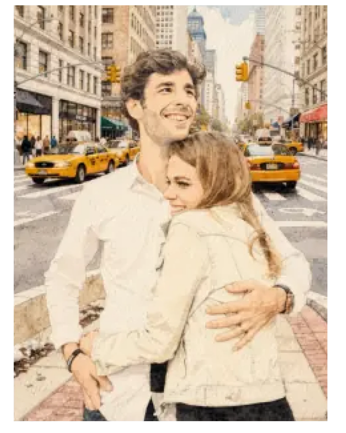 Affiche personnalisée - Votre photo en illustration  dans les rues de New York