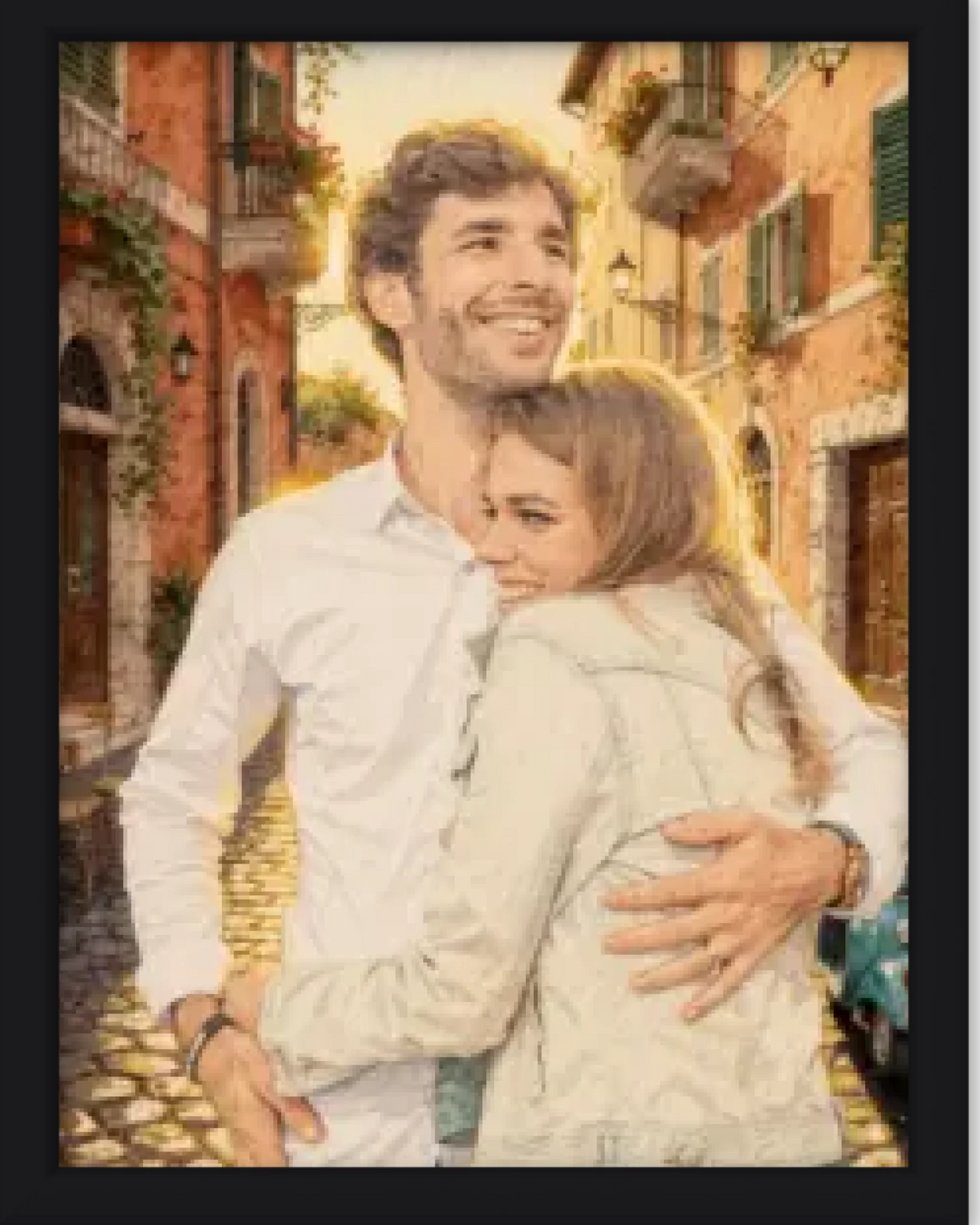 Affiche personnalisée - Votre photo en illustration dans une rue de Rome