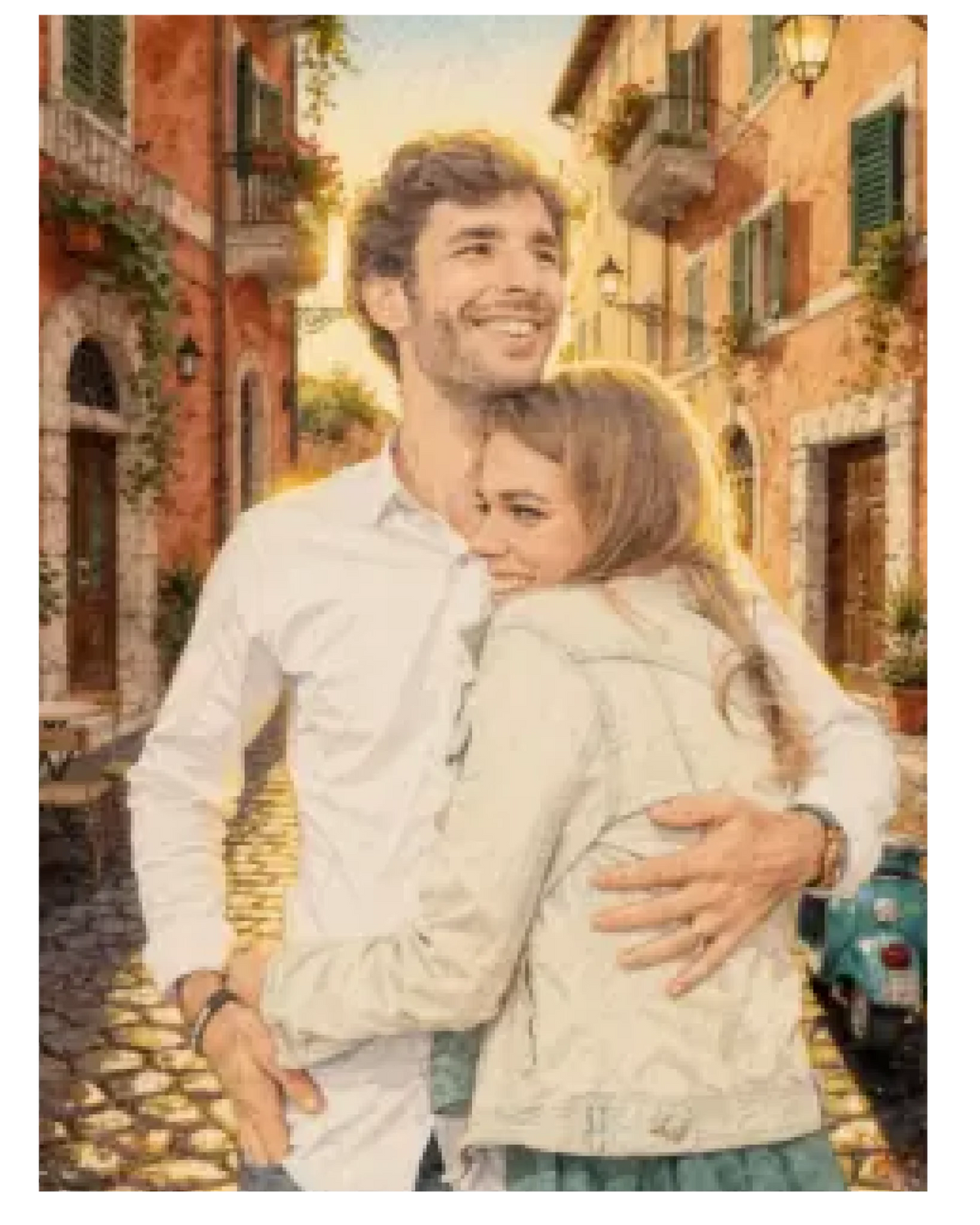 Affiche personnalisée - Votre photo en illustration dans une rue de Rome
