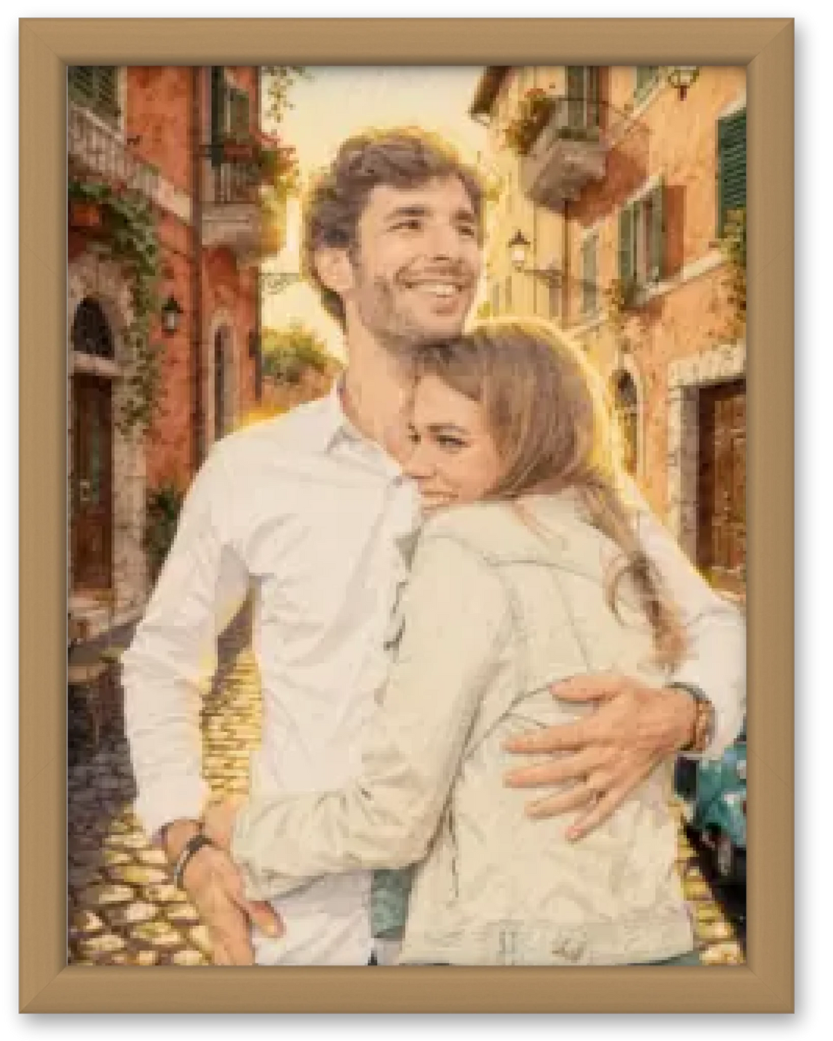 Affiche personnalisée - Votre photo en illustration dans une rue de Rome
