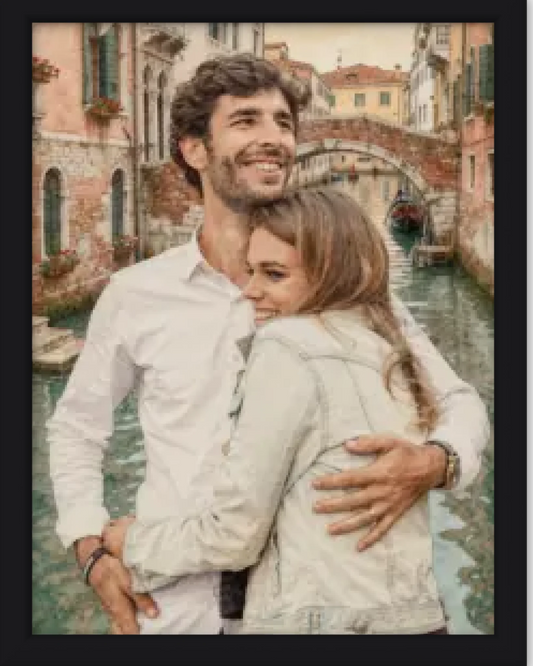 Affiche personnalisée - Votre photo en illustration dolce vita à Venise copy