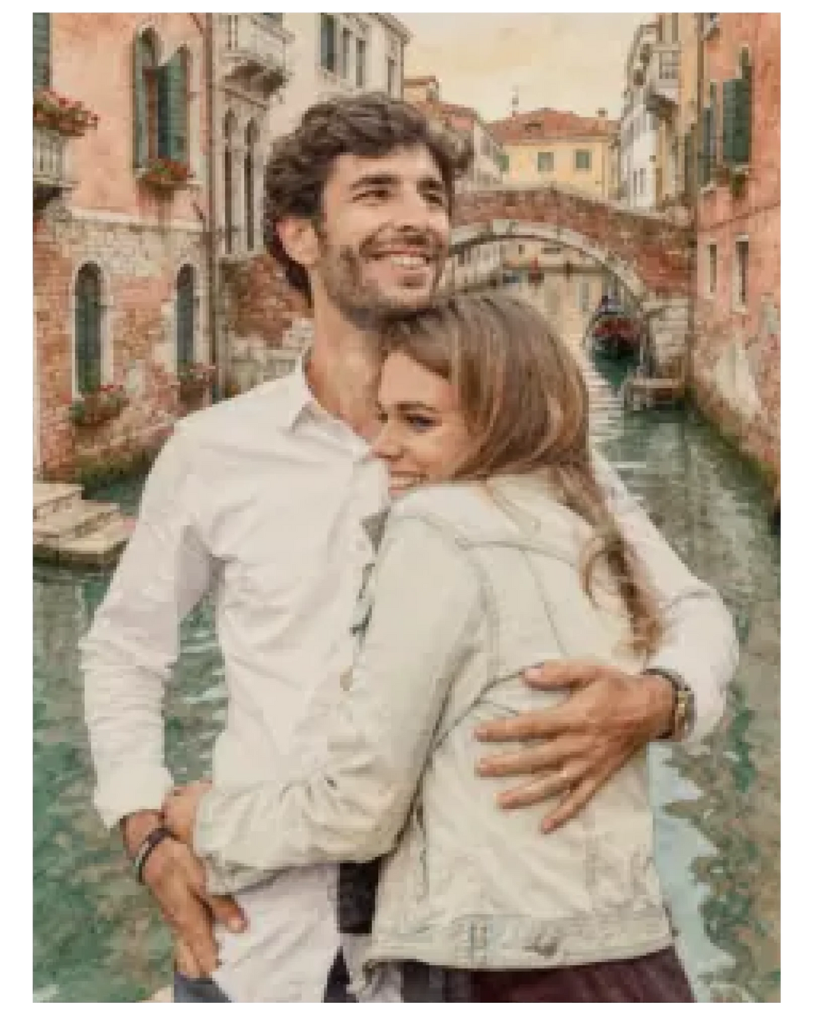 Affiche personnalisée - Votre photo en illustration dolce vita à Venise copy