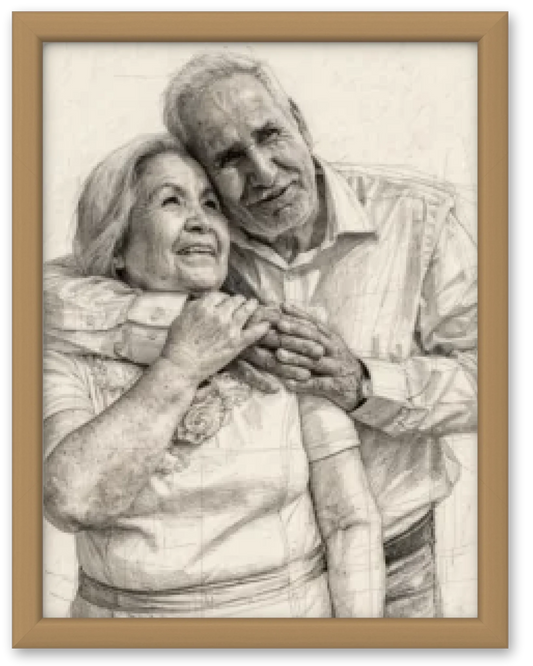 Affiche personnalisée  - Votre photo  en illustration Croquis de carnet d’artiste