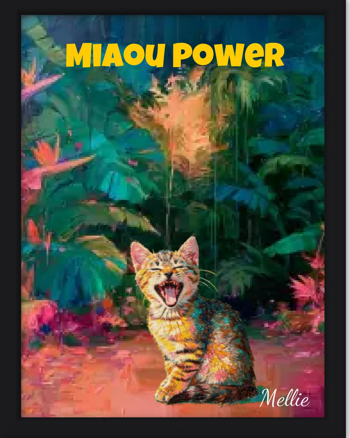 Affiche personnalisée  - Votre chat  dans la jungle
