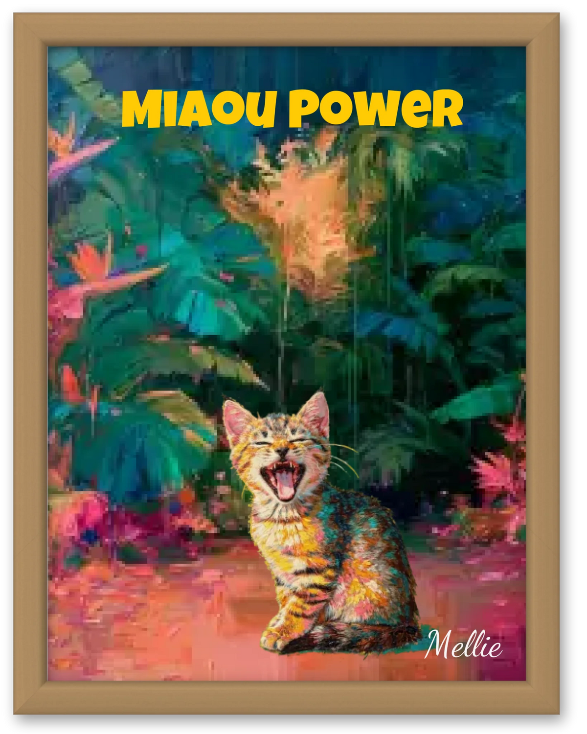 Affiche personnalisée  - Votre chat  dans la jungle