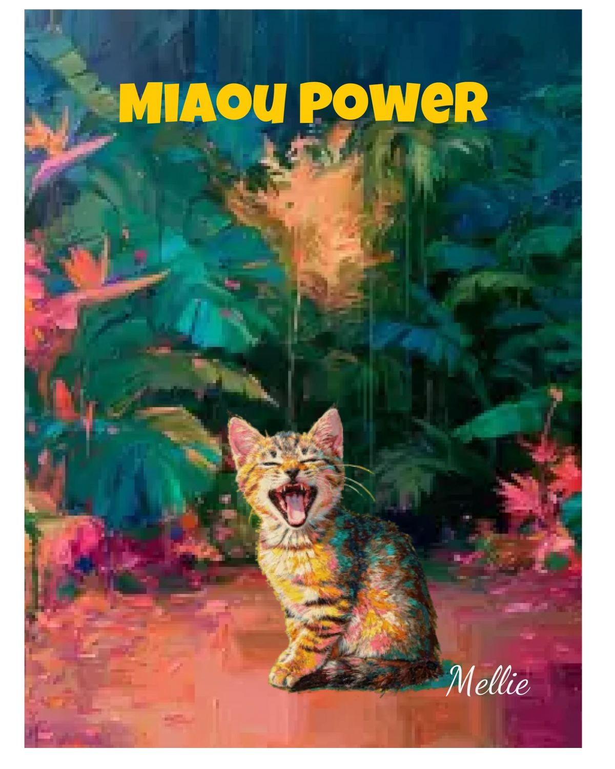 Affiche personnalisée  - Votre chat  dans la jungle