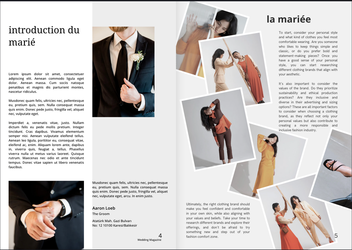 Magazine Mariage personnalisé
