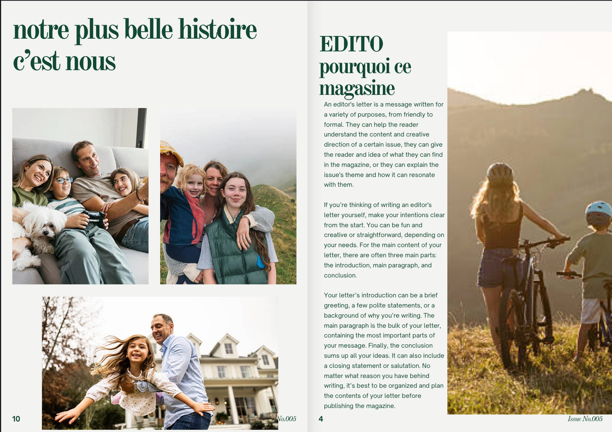 Magazine famille personnalisé
