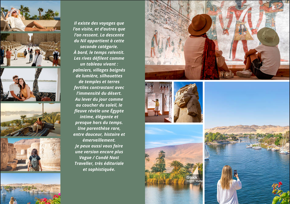 Magazine vacances en Egypte modifiable