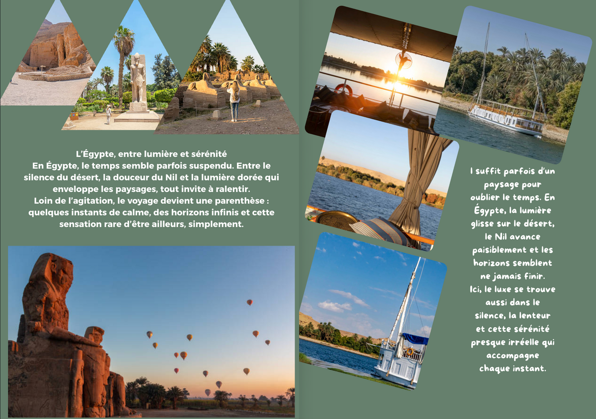Magazine vacances en Egypte modifiable