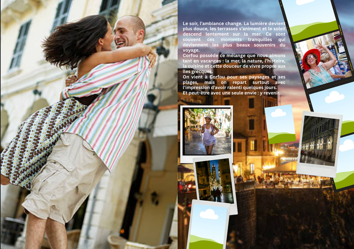 Magazine vacances à Corfou modifiable